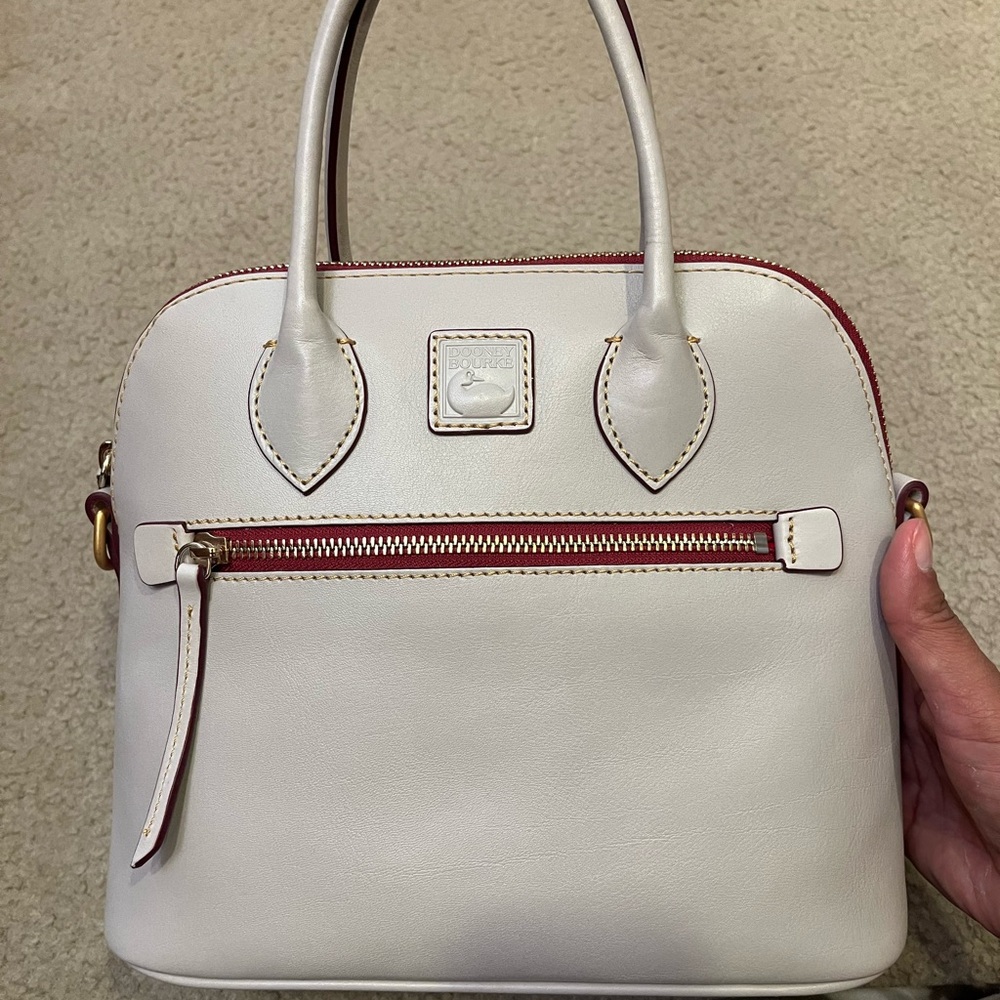 Dooney & Bourke Florentine small Domed satchel in the color ecru